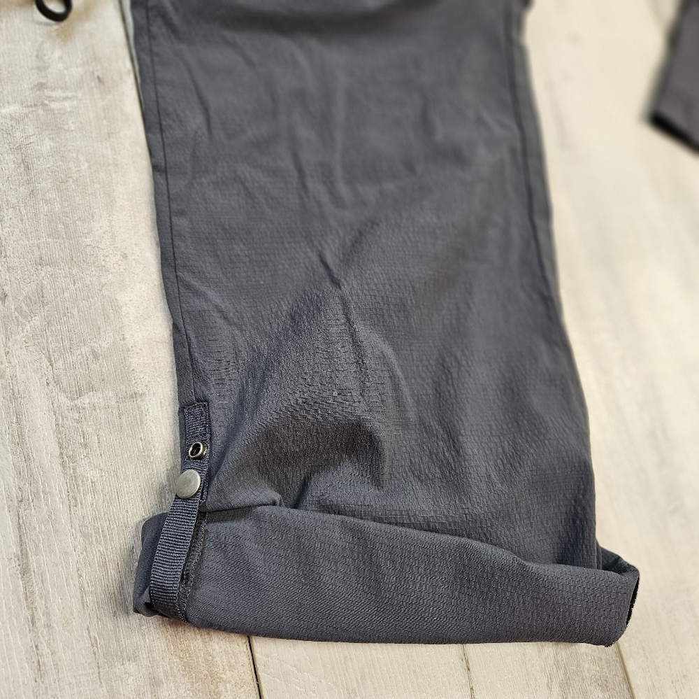PrAna Sage 3-in-1 Convertible Pant Capri Short Womens Sz. 12 Gray Camping Hiking - Picture 9 of 13